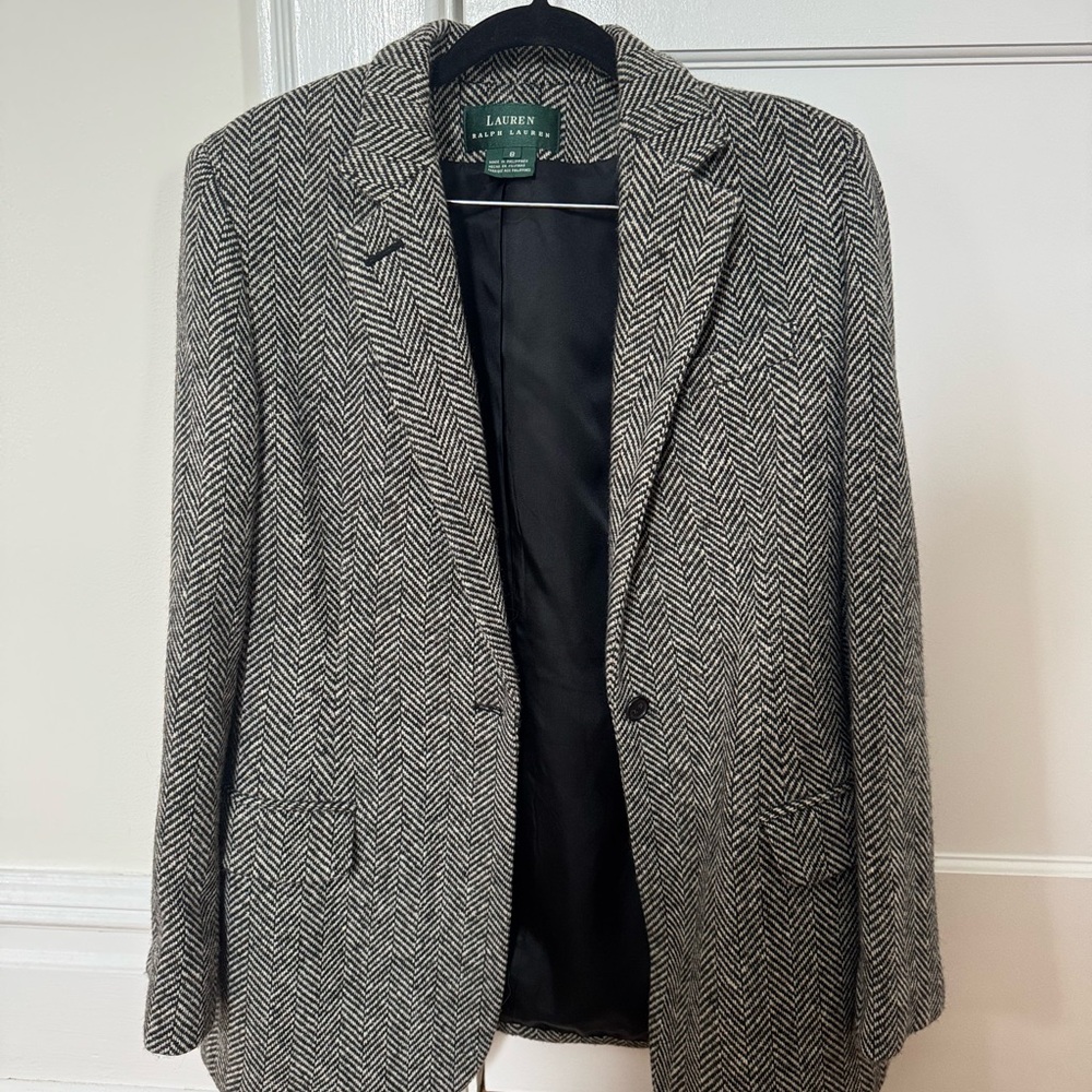 Herringbone Ralph Lauren vintage blazer wool